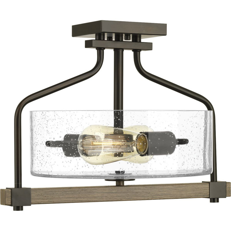 Plafonnier semi-encastré 16,25 po à 2 lumières Alynda