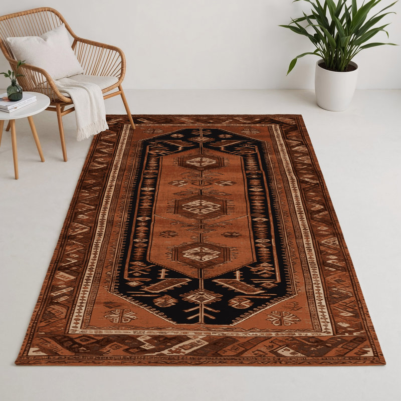 Tapis turc intérieur et extérieur brun, Rectangle 5 pi x 7 pi
