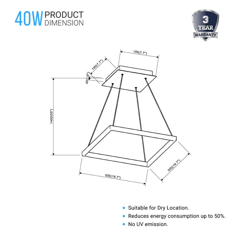 Aekerly 1 - Light LED Unique/Statement Pendant, Aluminum