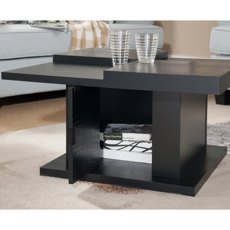 Pedestal Coffee Table with Storage