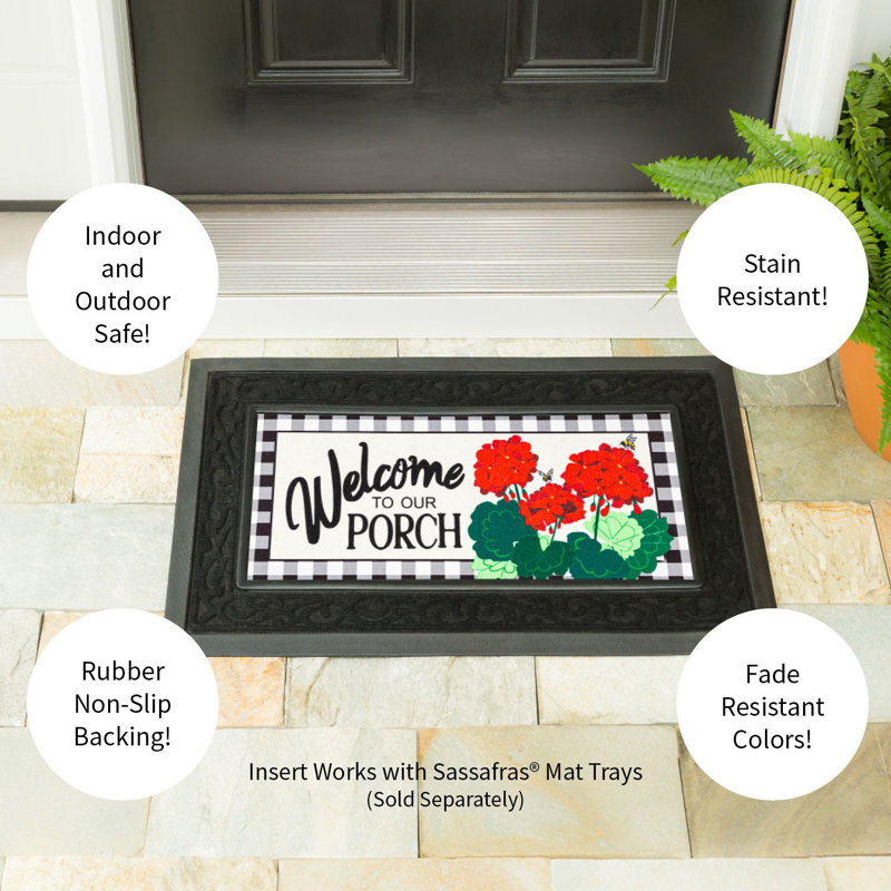 Welcome to Our Porch Rubber Outdoor Door Mat