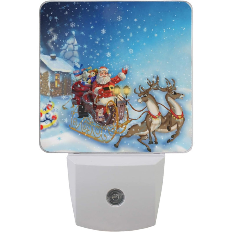 Veilleuse de Noël père Noël 2 lumières