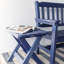 Berlin Gardens Regular Top With White Base Folding End Table-1502914648