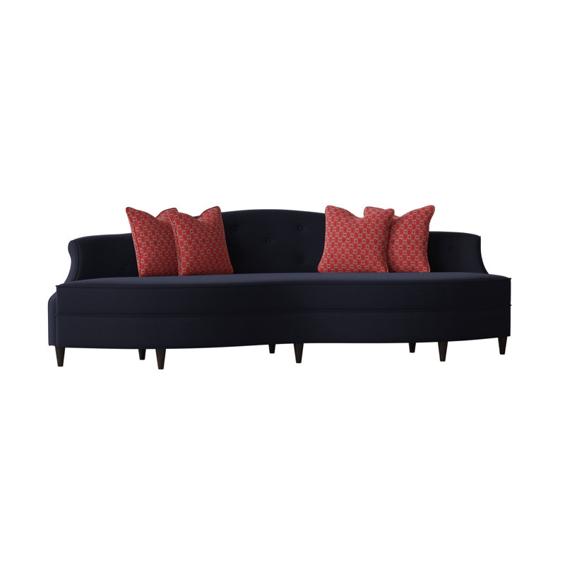 Tinsley Upholstered 105'' Sofa, American Walnut, Margaret Uniform, Amelia Azalea