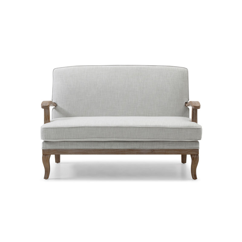 Avis 2 Seater Linen Loveseat, Plain