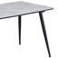 Table de salle à manger à plateau rectangulaire gris en céramique 55 pouces