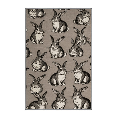  Tapis lavable de lapin