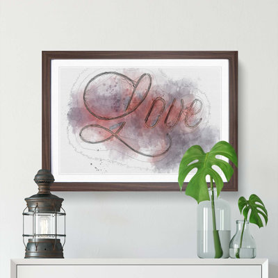 Love Sign in Abstract - Picture Frame Graphic Art Print