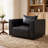 50” W Leather Accent Armchair-890282751