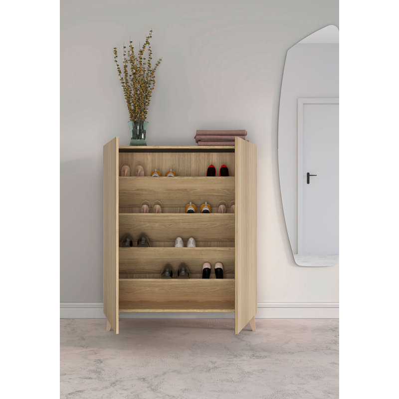 16 Pair Shoe Storage Cabinet