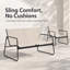 4-Seater Garden Lounge Set with Mesh Seating and Glass Coffee Table, 4 Pieces-122093635