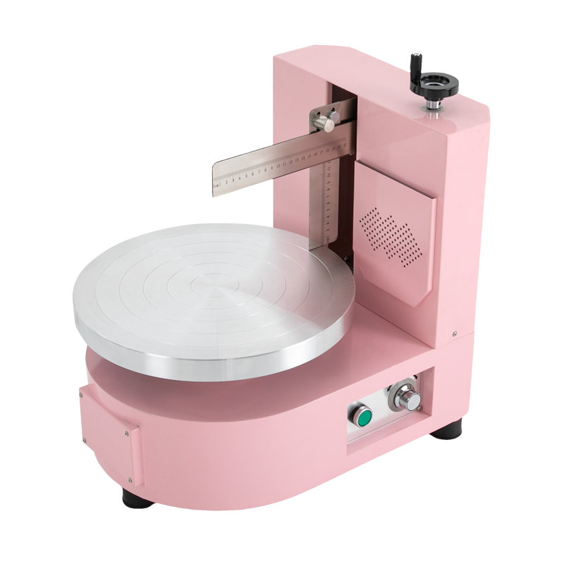 Cake Cream Spreading Coating Edge Smoothing Machine, Pink