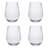 Oval Halo Tritan Glasses Drinking Set of 4