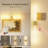 23.62" Rechargeable Wireless Wall Sconce Set of 2, 360° Rotatable Gold Wall Light with Remote & Touch Control for Bedroom Living Room Hallway-1291732463