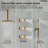 Ceiling Mount 12" Thermostatic Rainfall Shower System with 6 Body Jets and Handheld Spray-79242909