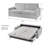 Marcello 77" Fabric Queen Sleeper Sofa Bed With Foam Mattress, Fabric Upholstered Sleeper Sofa Bed With Foam Mattress For Living Room