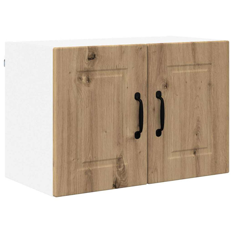 Vidaxl Kitchen Wall Cabinet With Door High Gloss White 60 X 31 X 40 Cm, Artisan Oak
