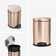 Simplehuman 4.5L Round Pedal Bin, Rose Gold Stainless Steel