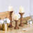 Farmhouse Wooden Candle Holders Set Of 3, Rustic Table Centerpiece Decor For Pillar And Flameless Candles, Vintage Tall Candle Stand-13574124