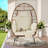 Wicker Egg Chair,Rattan Egg Chair Indoor Outdoor,Oversized Large Egg Chairs 600Lbs With Cushion And Pillow For Porch, Backyard, Balcony