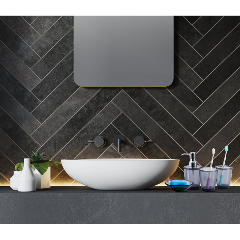 Carleta Bathroom Accessory Set, Grey
