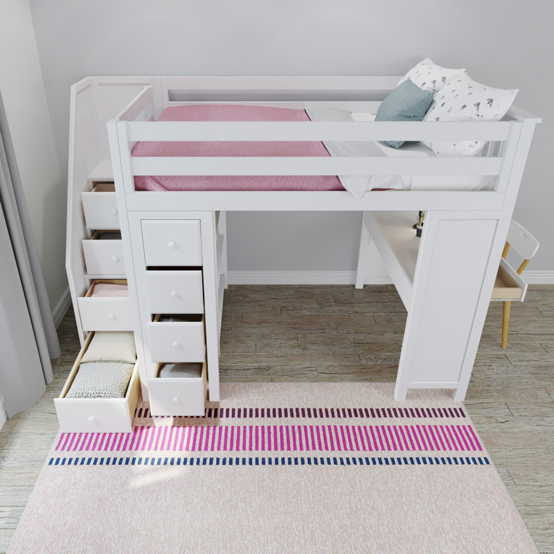 Lennon Kids Full Loft Bed, White