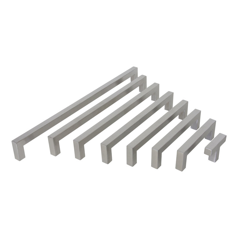 Brushed Stainless Steel Modern Industrial Bar Pull