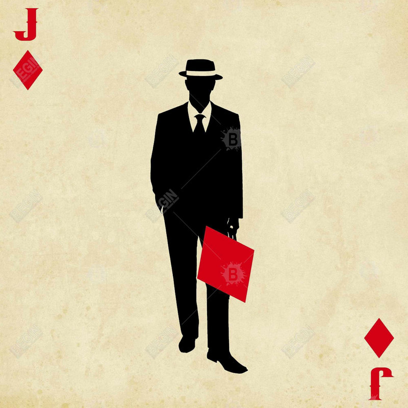 Jack of diamonds - 26"x26" Throw pillow - Poly twill - Print on demand