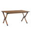 Table rectangulaire en aluminium pour l'extérieur et l'intérieur - capacité de 120 lb, facile à plier, pliante portative de camping brune, brune