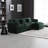 Millan 112" L Shaped Modular Sectional Sofa with Ottoman & Memory Foam-1464529168