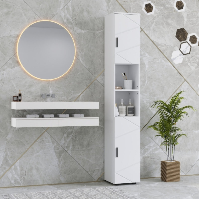 Bathroom Storage Cabinet, White