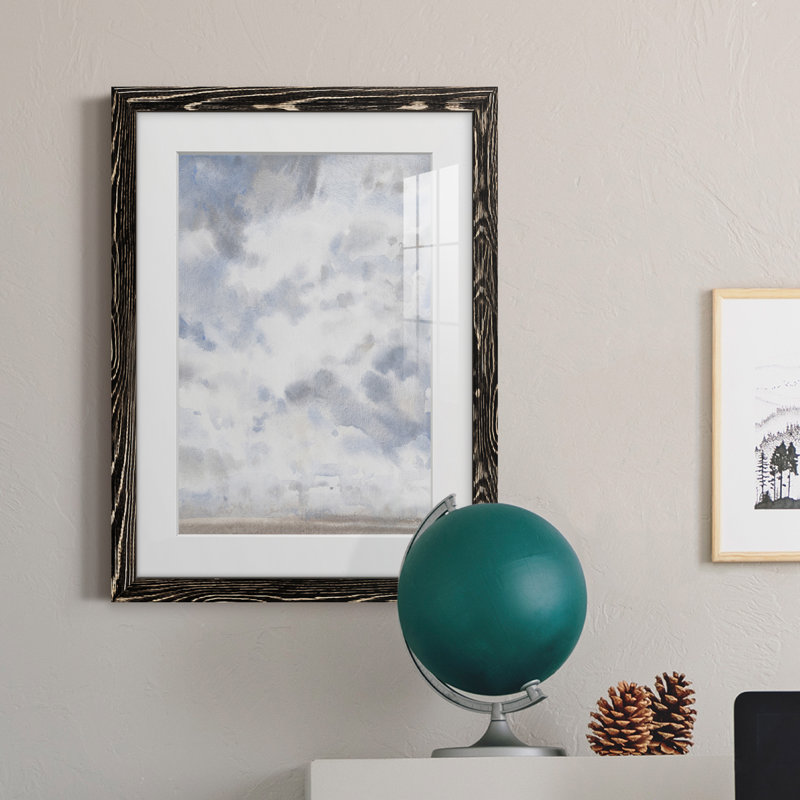 Ciel bleu IV - peinture encadrée, H 43,5 po x l 31,5 po x P 1 po, Cadre noir