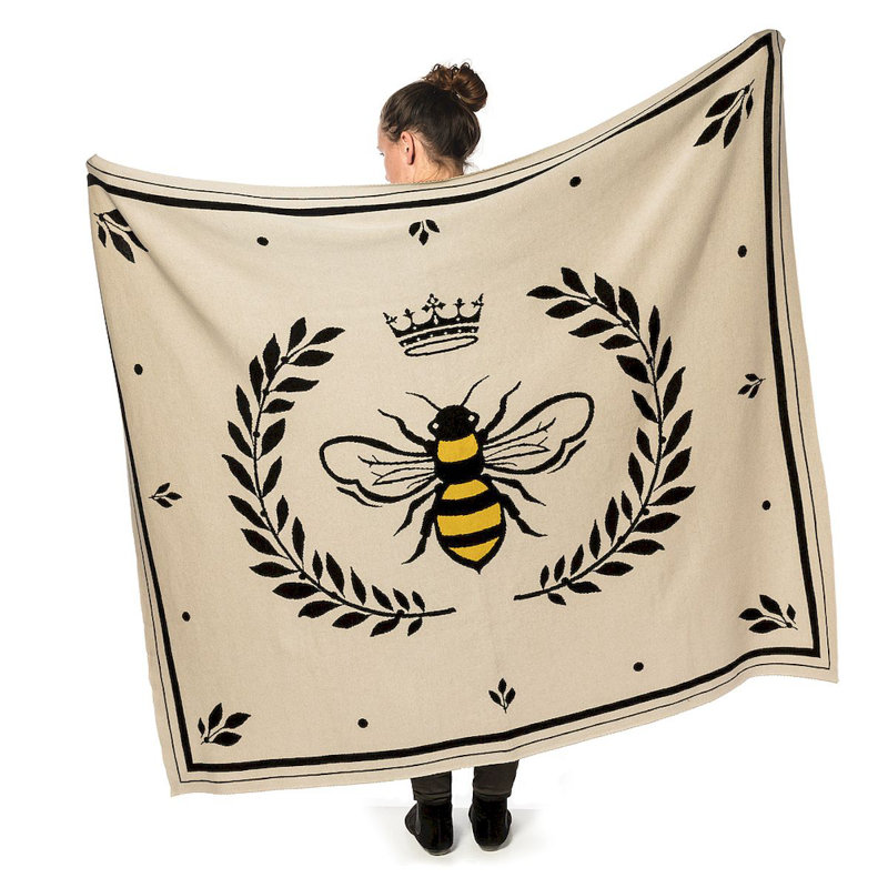  Jeté 100% coton Bee