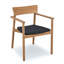 Chaise de patio empilable en teck Amira