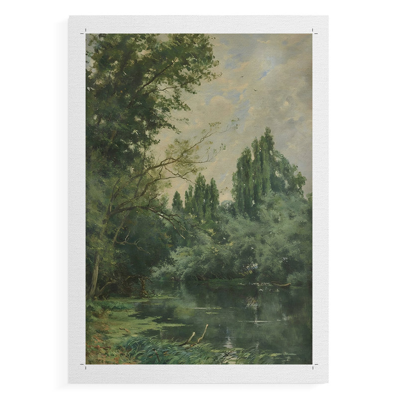 Paysage rétro CXCIX - impression sur toile seulement - non encadrée, H 18 po x l 12 po