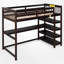 Lit mezzanine avec bureau intégré et tablettes-113752950-113752953