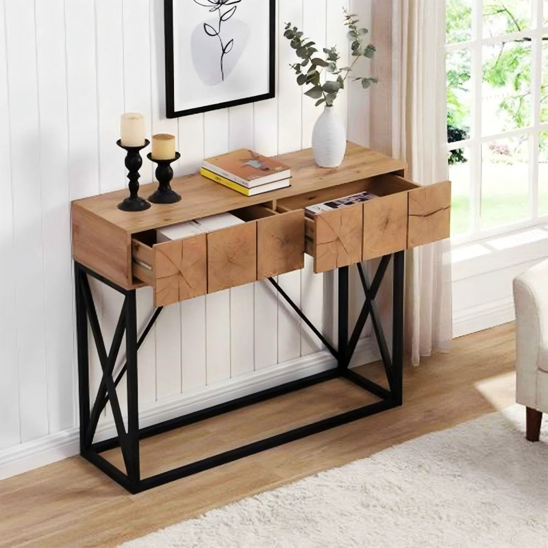 Console Burlywood, H 35,43 po x L 47,24 po x l 13,78 po
