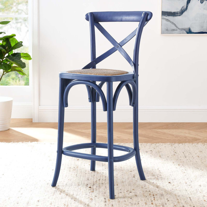 Tabouret Gear par Modway, Tabouret de comptoir (siège d'une hauteur de 25,5, Bleu