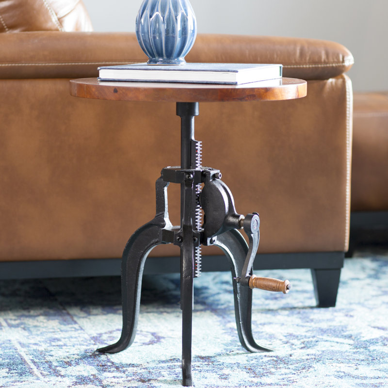 Pedestal End Table, Chestnut