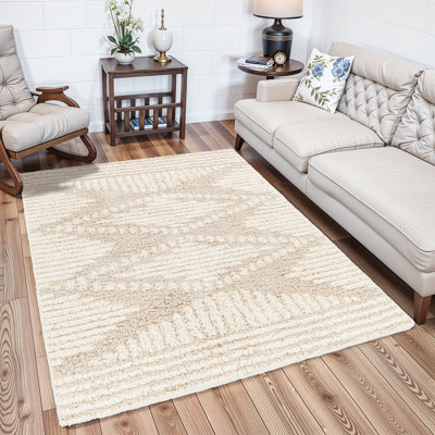 Geometric Shag Area Rug