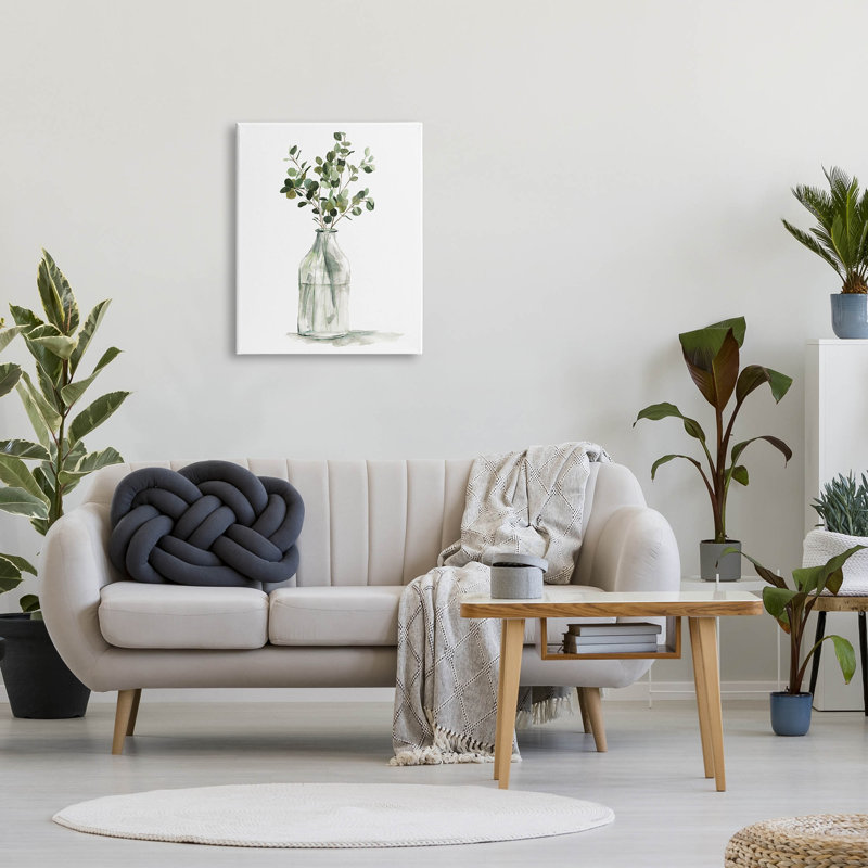 Arrangement botanique d'eucalyptus, estampe numérique par Carol Robinson, H 30 po x l 24 po x P 1,5 po