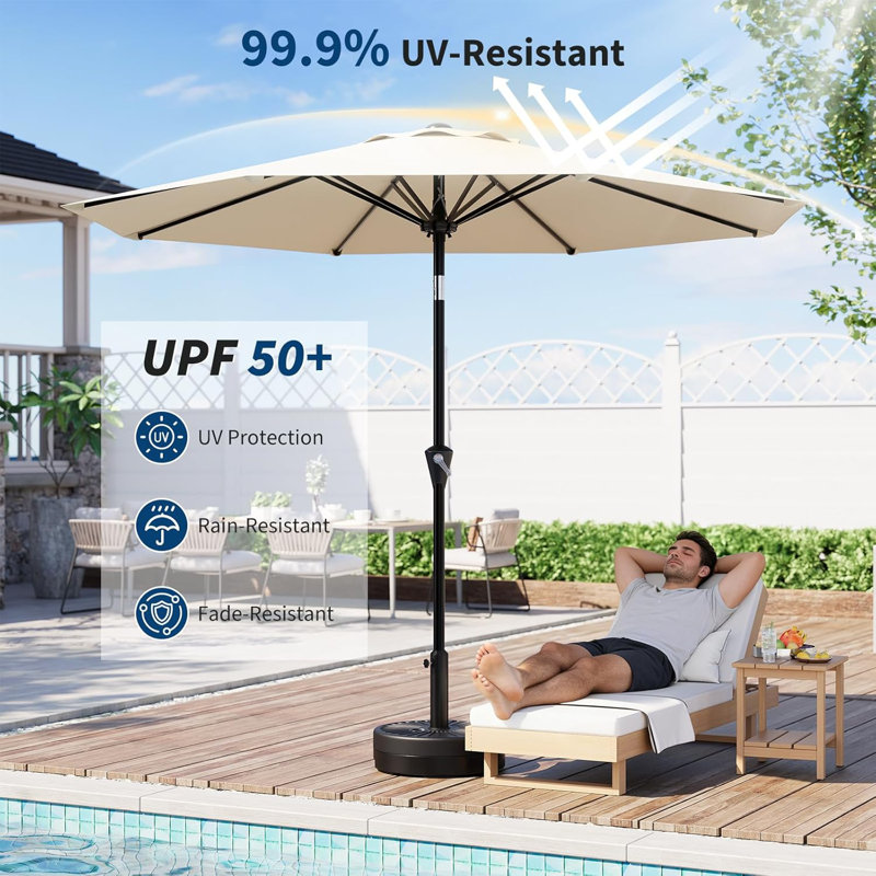 107cm Market Parasol, Beige