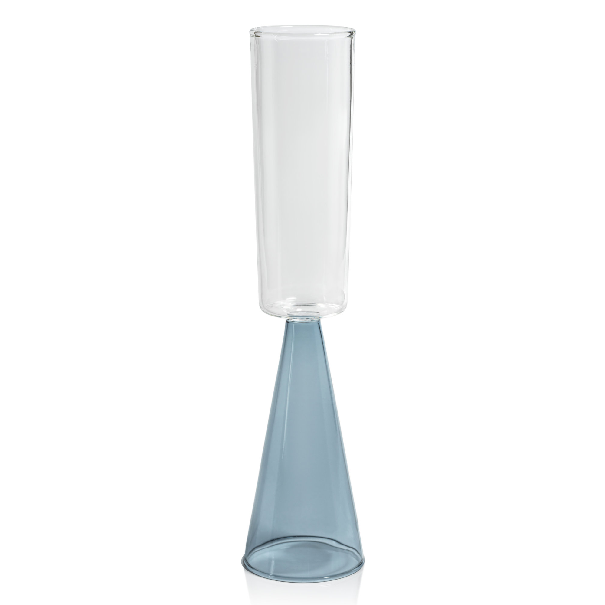 Monticello Champagne Flutes, Set of 4, Blue