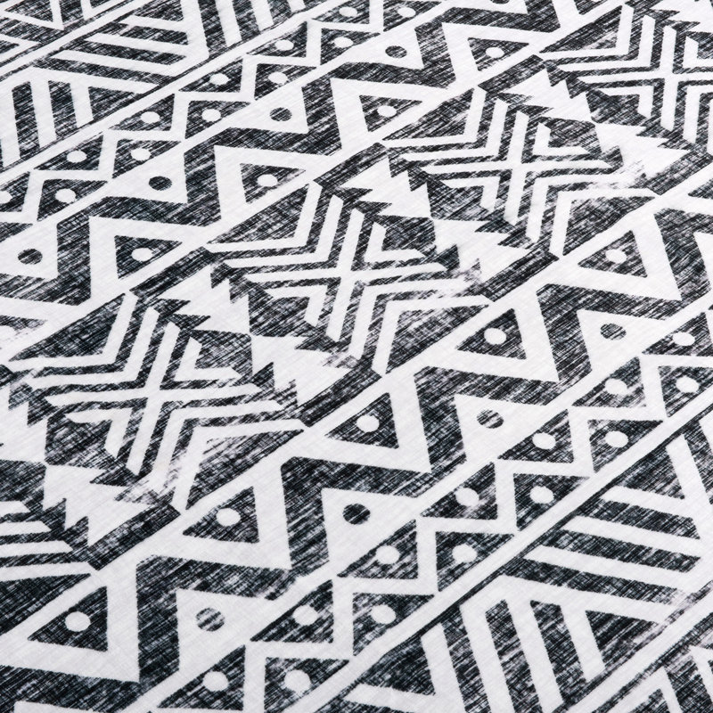 Armarion Contemporary Distressed Geometric Gray Area Rug, Rectangle 5' x 7'