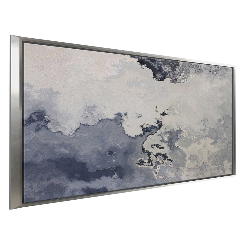«il les a led. « psalm 107:7 », impression, H 39,5 po x l 63,5 po x P 2 po, Cadre flottant argent