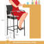 Zanuck Upholstered Counter Stool with Metal Frame-2007250822