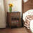 23"H Traditional Solid Wood Nightstand with Fluted Glass Door, Drawer-Left-102430247-102430244