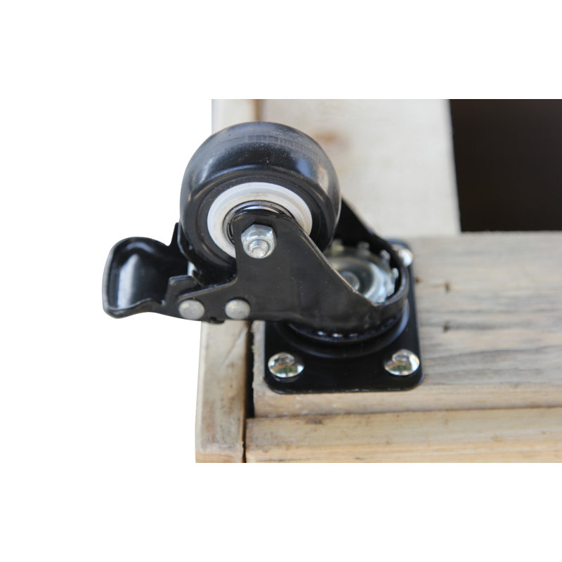Jardinière mobile en bois avec roues verrouillables 40 po x 12 po Arbury, H 32 po x l 40 po x P 12 po