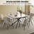 Retractable Sintered Stone Dining Table Set,Featuring a modern rectangular design, it adopts black carbon steel table legs and a cross-leg structure at the bottom(Table + 8 Chairs)-238135489-239459248