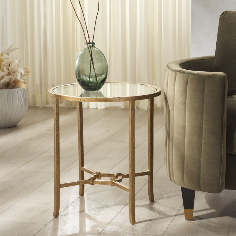 Table d'appoint Myrtise, Laiton